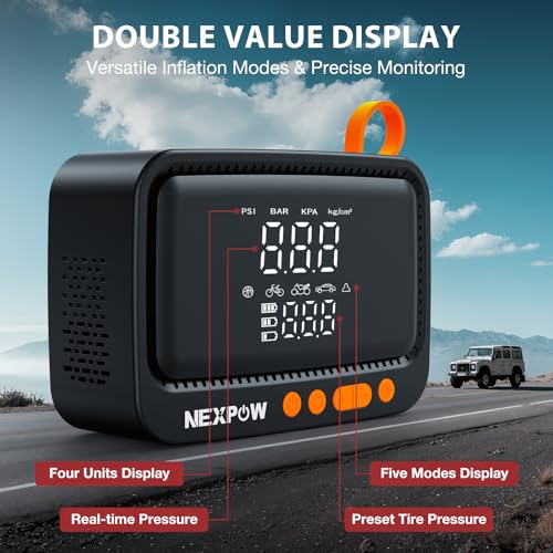 Tire Inflator Portable Air Compressor (Cordless 150 PSI / Orange)