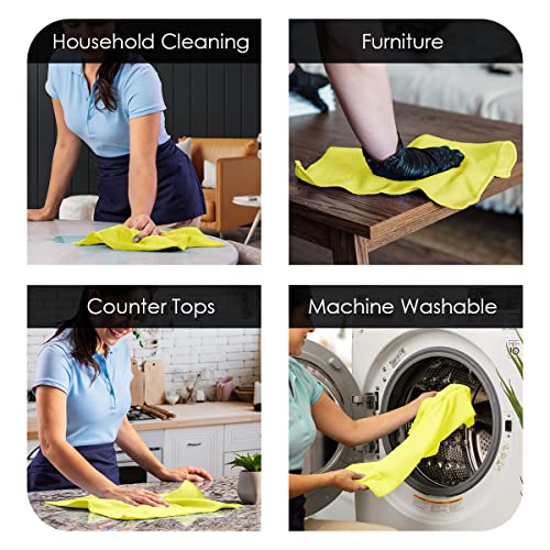 Microfiber Cleaning Cloths (Pack of 36 - 16x16 Inches / Multi 2)