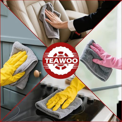 Microfiber Cleaning Cloths Bulk (Grey / 400P)