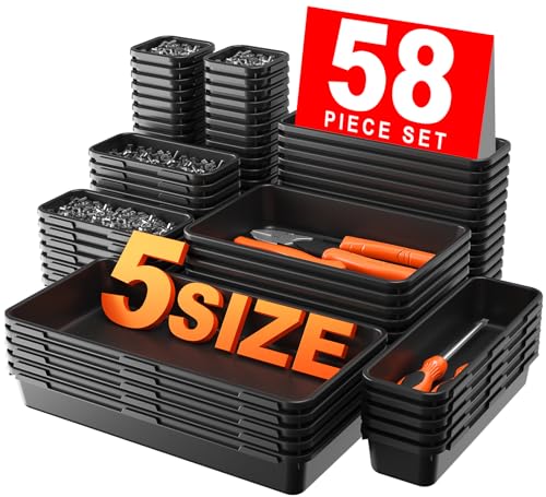 5 Size】 Tool Box Organizer Tray Divider Set (58pcs-5 Size)