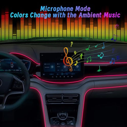 Interior Car LED Strip Lights with Wireless APP