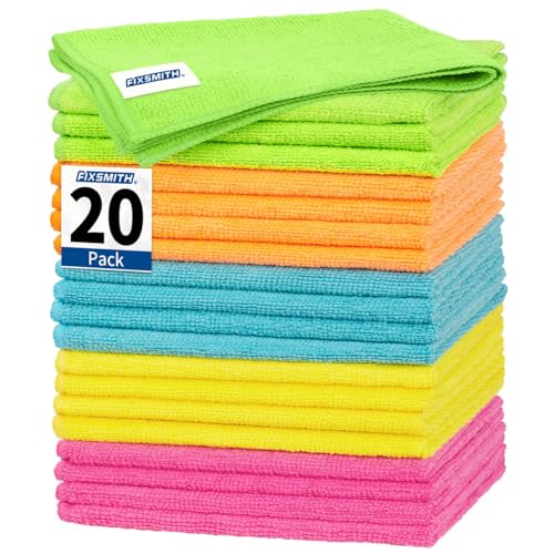 Microfiber Cleaning Cloth (20pk / 5 Colors Assorted)