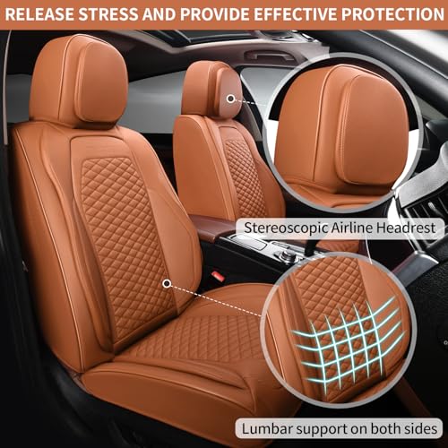 Car Seat Covers Full Set (5 Pack / Brown)
