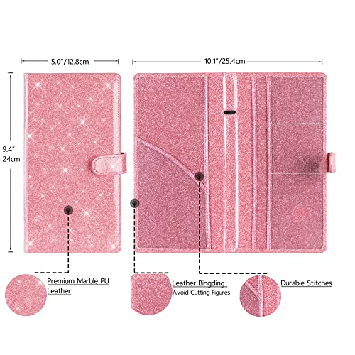 Car Registration and Insurance Card Holder (T Glitter Pink)
