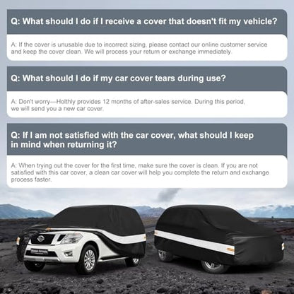 10 Layers SUV Car Cover Custom Fit for Nissan Armada (Black Gray / Custom Fit for Nissan Armada)