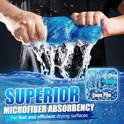 Microfiber Towel Car Drying Detailing Wash Cloth Car Care (Light Blue)