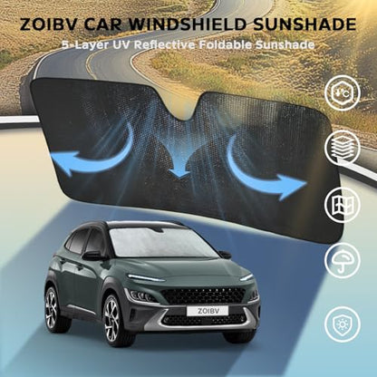 Car Windshield Sun Shade for Hyundai Kona 2018 (for Hyundai Kona 2018-2023)