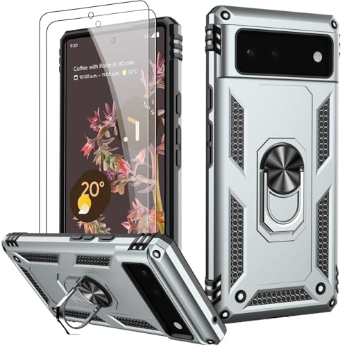 for Google Pixel 6 Case with Screen Protector (Silver / Google Pixel 6)