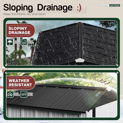 6x4 FT Outdoor Storage Shed (White / 6x4 FT)