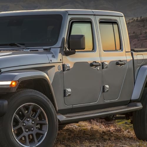 in Channel Rain Guards for Jeep Gladiator 2020 2021 2022 2023 2024 2025 2026 Side Window Deflectors (Gladiator 2020-2026)