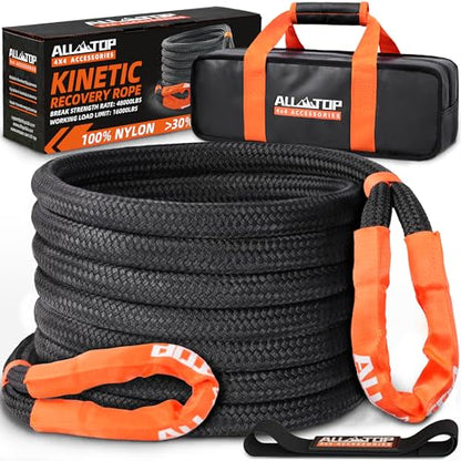 Kinetic Recovery Rope (1"x20',Black)