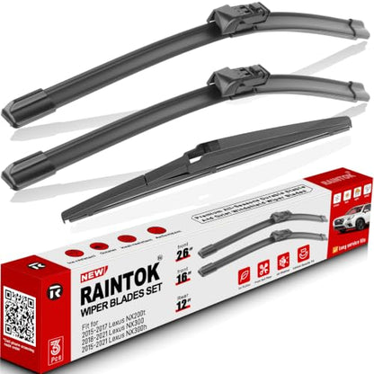 3 Pack Windshield Wiper Blades Replacement for Lexus NX300 2018 (26+16+12")