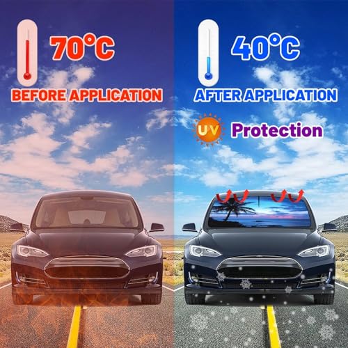 Palm Tree Car Sun Shade Umbrella Beach Windshield Sunshade for Car (One Size / Style4)