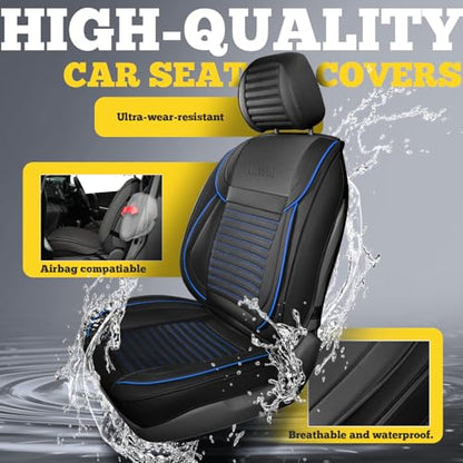 Car Seat Covers Full Set (Blue+Black / Full set)