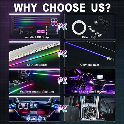 Dreamcolor Acrylic Ambient Lighting Car Lights (dreamcolor 22 lights)