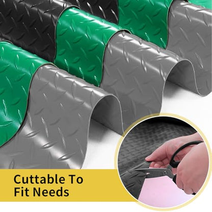 4x6.5FTGarage Floor Mat (4 x 6.5FT / Black Diamond)