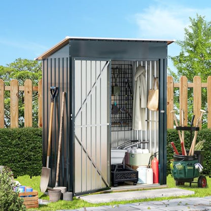 Vertical Outdoor Steel Storage Shed (5X3FT / NightBlue)