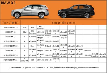 6 Layers Waterproof SUV Car Cover for BMW X5 2007 (LM-Silver / 7. Custom Fit BMW X5)