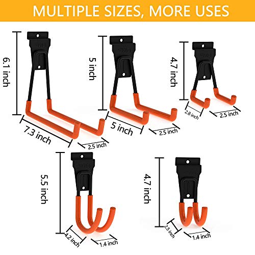 Slatwall Hooks Slatwall Accessories Utility Hooks Garage Storage Tool Organizer Large Heavy Duty Garage Panels Hooks for Ladders Bulk Items (Slatwall Hooks 12pack)