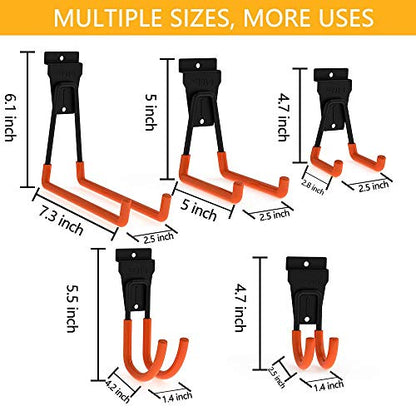 Slatwall Hooks Slatwall Accessories Utility Hooks Garage Storage Tool Organizer Large Heavy Duty Garage Panels Hooks for Ladders Bulk Items (Slatwall Hooks 12pack)