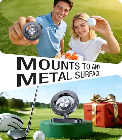 Magnetic Golf Cart Phone Holder【Strong Magnets】 Magnetic Phone Holder for Golf Cart Phone Mount for iPhone 17 Fits GPS EZGO Club Car Yamaha Golf Accessories Gifts for Men Husband (Black)