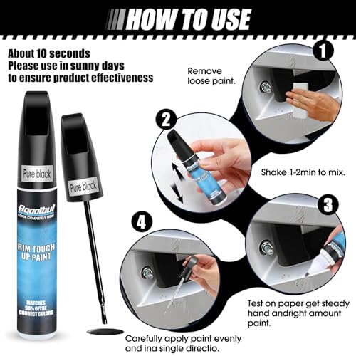 Matte Black Rim Touch Up Paint (Matte Black)
