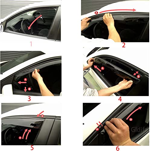 Rain Guards ompatible with Ford F150 SuperCrew 15 (for F150 Super Crew Cab 2015-2020)