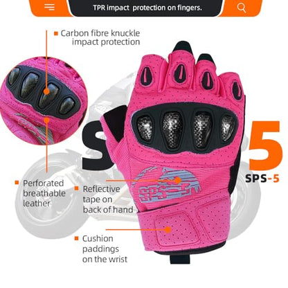 SPS 5 Unisex Touchscreen Road Racing Motorcycle MTB Sports Gloves Also fit BMX MX ATV Mountain Bike Bicycle Cycling Off (Pink SPS-5 / XL Adult)