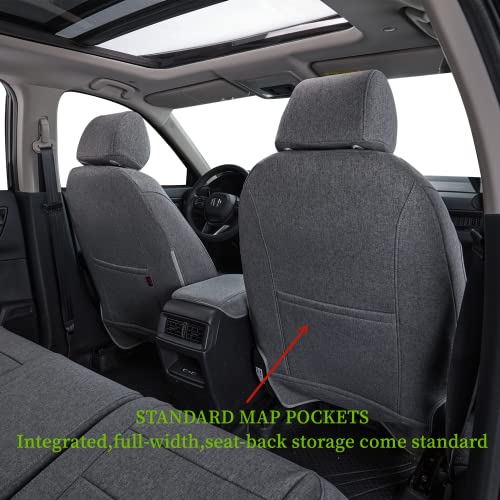 CRV Car Seat Covers Custom Fit for Honda 2017 (Gray / 2017-2022 CRV LX,EX,SE,EX-L,Touring,Hybrid)