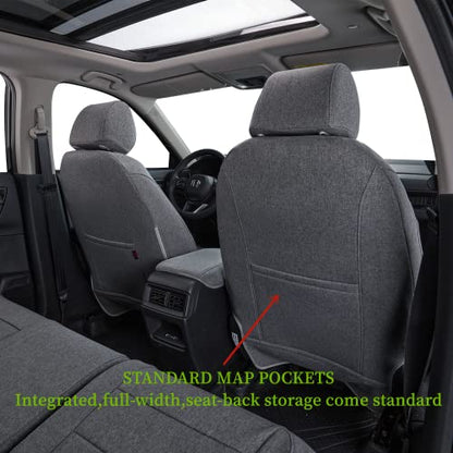 CRV Car Seat Covers Custom Fit for Honda 2017 (Gray / 2017-2022 CRV LX,EX,SE,EX-L,Touring,Hybrid)