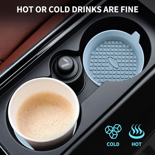 Car Cup Holder Coasters [4 Pack] Silicone Cups Mats (4 Pack-ether)