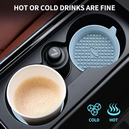 Car Cup Holder Coasters [4 Pack] Silicone Cups Mats (4 Pack-ether)