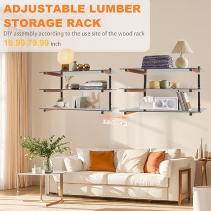 Lumber Rack Wall Mount (A– 6 Pack, 9 Level)