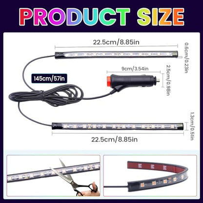 Pink LED Strip Lights 2in1 Light Ambient Light Strip Flexible Color for TV (Purple)