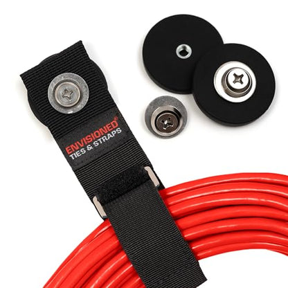 Black Heavy Duty Magnet for Hanging Straps (Magnet for Hanging Straps (2 Pack))