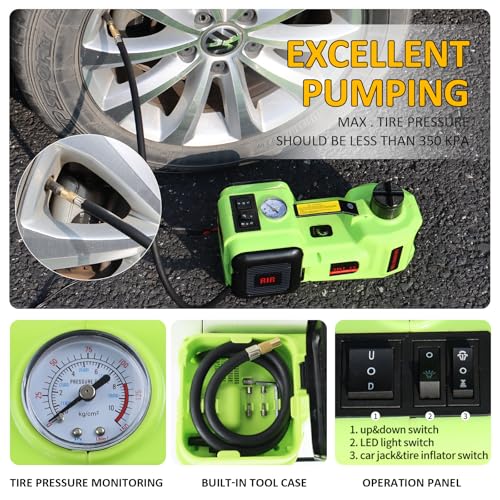 Electric Car Jack Kit 5Ton 12V Car Jack (Jack+Wrench+Air Pump)