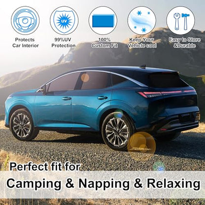 Window Shades for Nissan Murano 2025 2026 Accessories Car Side Full Windows Rear Windshield Sun Shade Sun UV Rays & Privacy Protection for Camping 5PCS (for Nissan Murano 2025 2026)