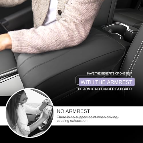 2026 2027 Traverse Center Console Cover Compatible with 2024 2025 2026 2027 Chevrolet Traverse Accessories 2027 Traverse LT (2024-2027 Traverse Thin Black)