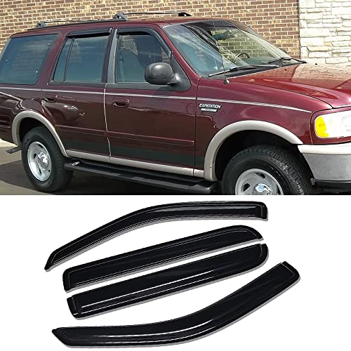 Window Visors UV (97-17 Expedition (Dark Smoke) (Outside))