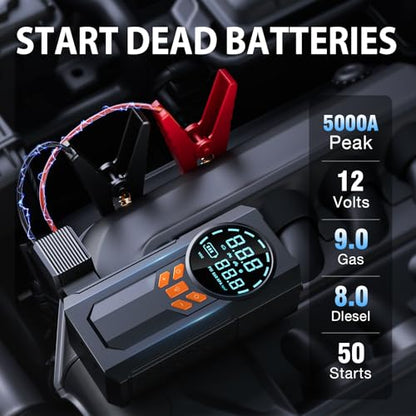 Jump Starter with Air Compressor (Black)