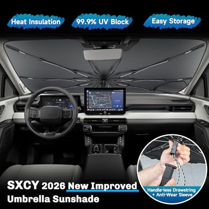 for 2026 Toyota RAV4 Windshield Umbrella Sunshade [Easier Foldable] (2026 RAV4 (Umbrella))