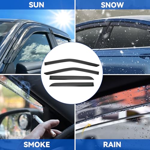 4pcs Window Visors Rain Guards for 2015 (2015-2024 F150/F250/F350/F450/F550)