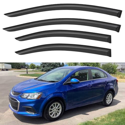 Window Visors Rain Guards for 2012 (2012-2020 Chevy Sonic Sedan)