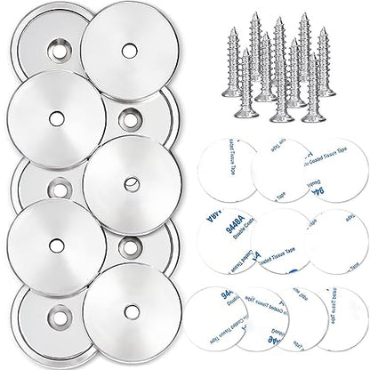 Magnets 110 LBS Heavy Duty Neodymium Strong Magnet 100 Pack (Silver / 1.26in)