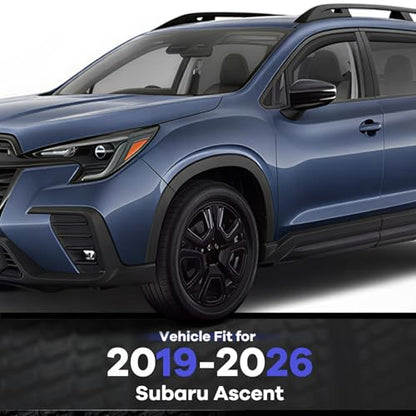 in Channel Rain Guards Fit for Subaru Ascent 2019 2020 2021 2022 2023 2024 2025 2026 (For 2019-2026 Ascent)