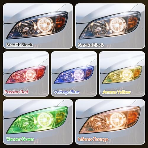 16 x 60 Inches Headlight Taillight Car Tint Vinyl Film (16in x 60in / Passion Red)