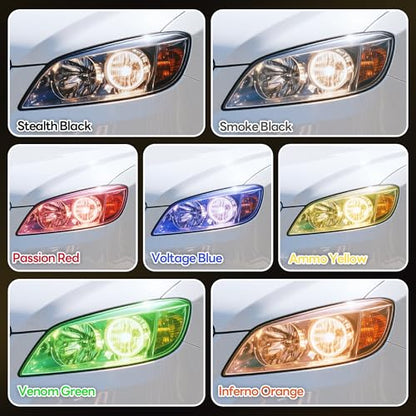 16 x 60 Inches Headlight Taillight Car Tint Vinyl Film (16in x 60in / Inferno Orange)