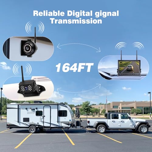 10.1" Wireless RV Backup Camera System (10.1" 4-Cam)