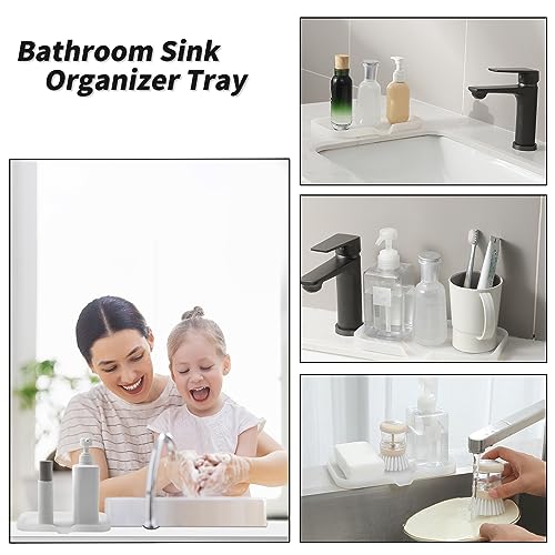 Silicone Soap Dish with Drain Spout (Translucent / M(9.6"×5.3"))