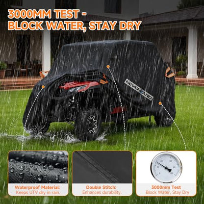 UTV Cover Heavy Waterproof Denier Oxford Cloth for Polaris RZR Yamaha Can (up to 154"L)